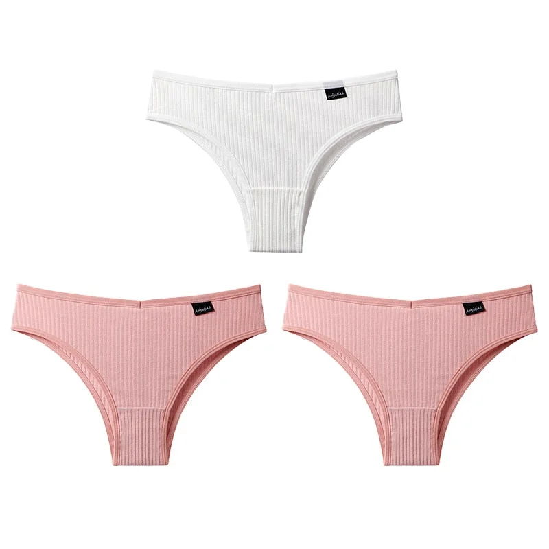 Cotton Panties Female Underpants Sexy Panties for Women Briefs Underwear Comfortable Brazillian Ladies Bikini Pantys 3PCS/Set