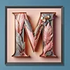 Feather Letters-Full Round Diamond Painting 40*40CM
