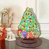 Wooden Desktop Diamond Art Kits Xmas Tree Diamond Painting Desktop Ornaments Kit