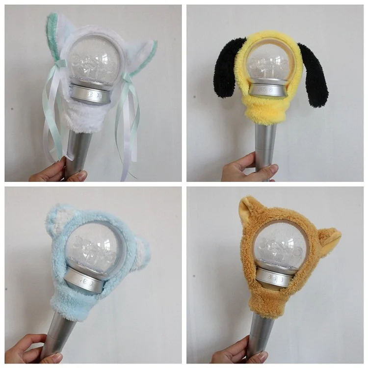 Kpop Stray Kids Light Stick Plush Head Cover Cute Lightstick Headband