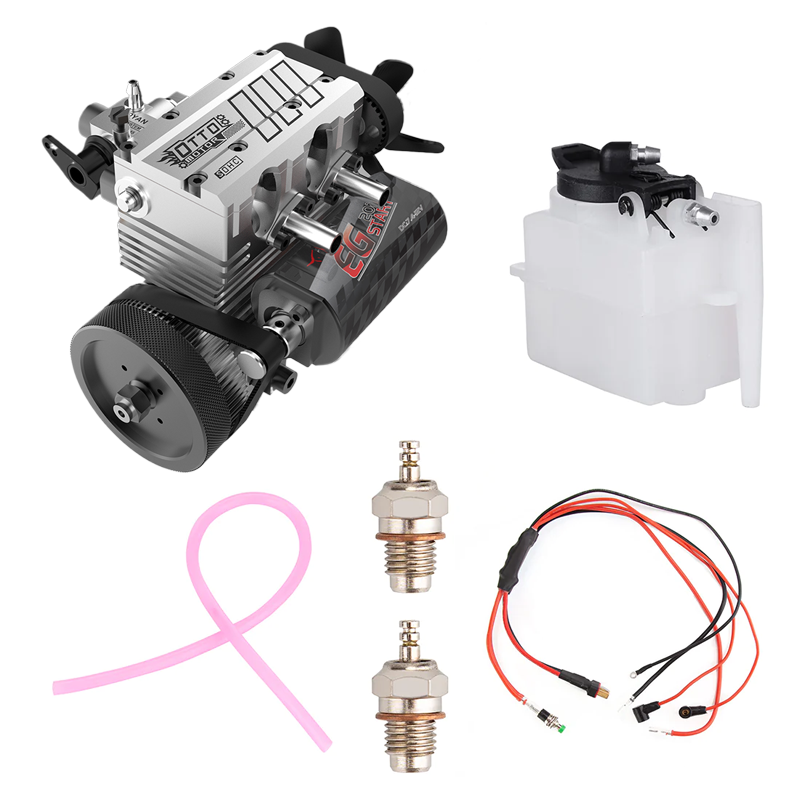 7cc SOHC Inline Twin-Cylinder 4-Stroke Nitro & Methanol Engine Model Kit -FS-L200AC-OT