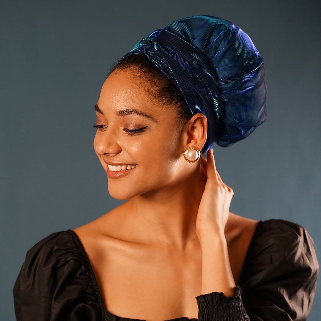 Solid Color Head Wrap With Satin-Lined(Celeste)-AW1158