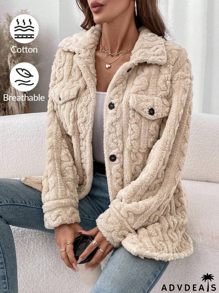 Coral Fleece & Flannel Ladies Regular Casual Warm Jacket, Fall/Winter