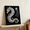 (30x40cm)Dragon DIY Pearl Painting Framed Grape Handmade Pearl Material Art Kit Living Room Decor