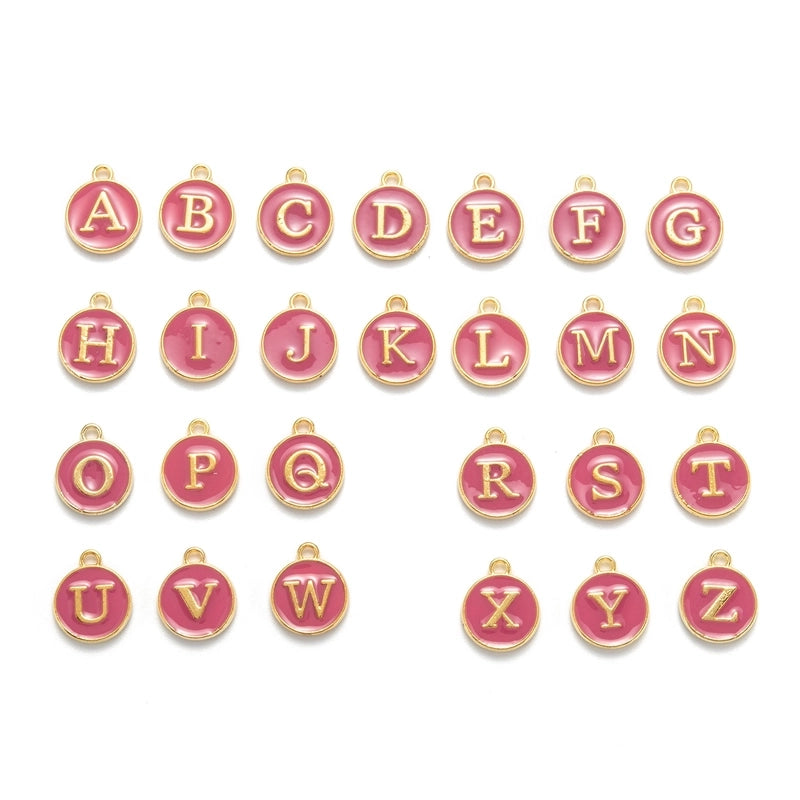 1 Set 12 * 14mm Hole 1~1.9mm Alloy Letter Pendant Jewelry Accessories