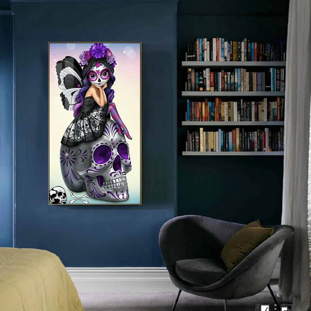 Diamond Painting - Full Round Drill - Skull(40*80cm)