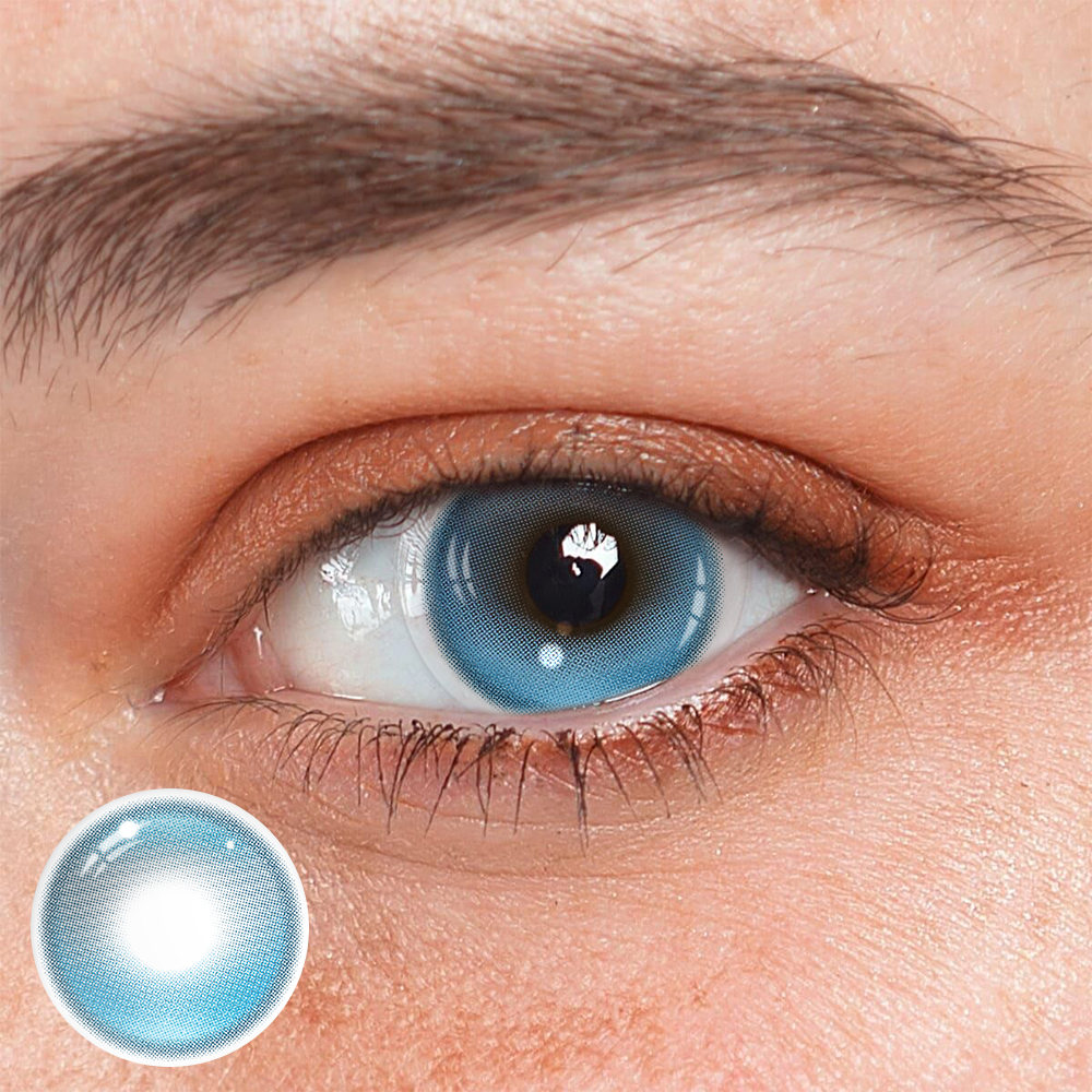 Yara Madien Blue Coloured Contact Lenses