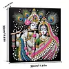 Kits d&rsquo;art DIY pour la peinture de perles en forme de couple de paons indiens avec cadre pour adultes d&eacute;butants, d&eacute;corations murales de perles, peintu