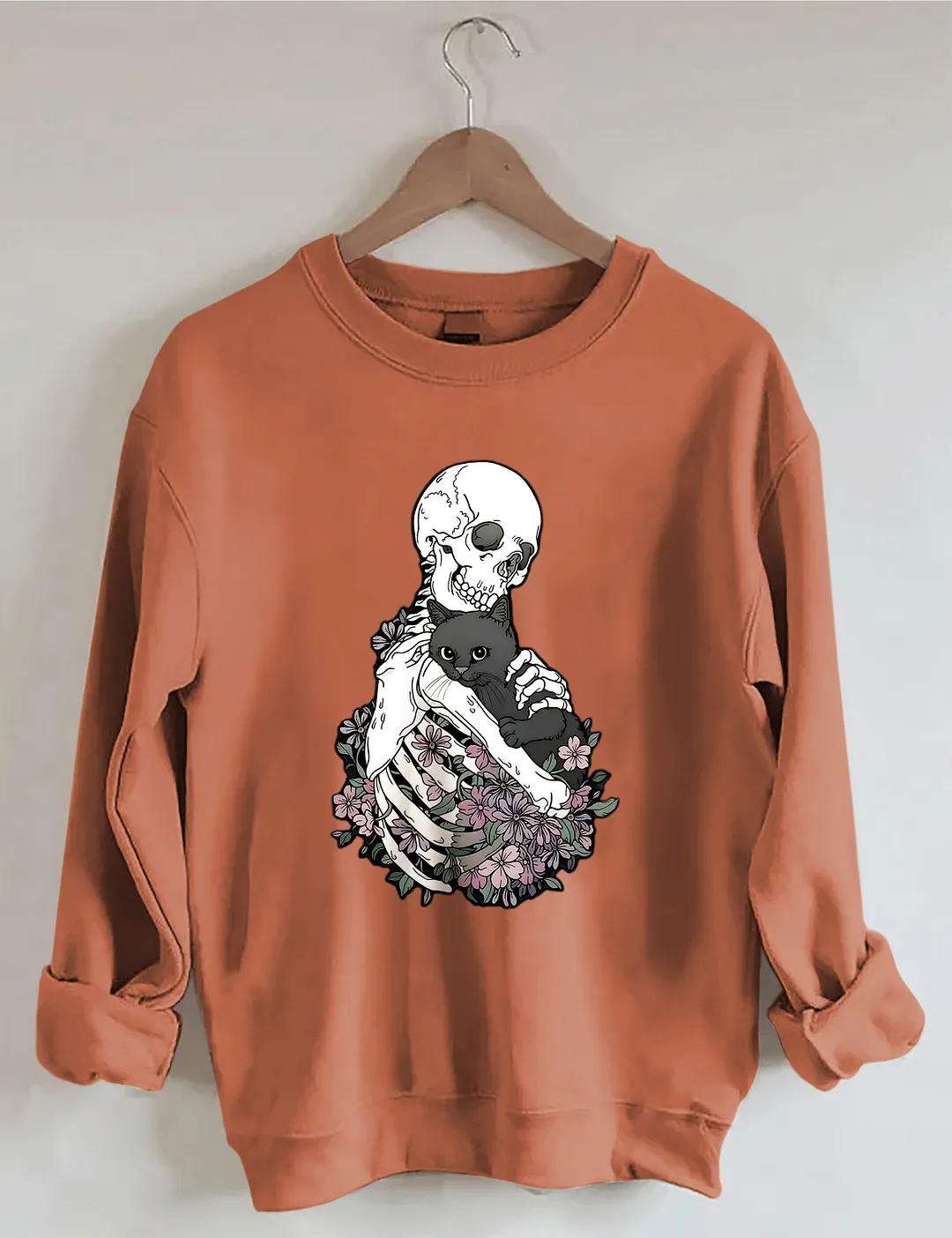 Halloween Skeleton Cat Sweatshirt