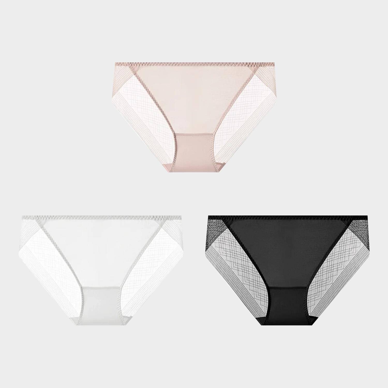 Luxury Silk Briefs Seamless Panties Low Waisted 3-Pack REAL SILK LIFE