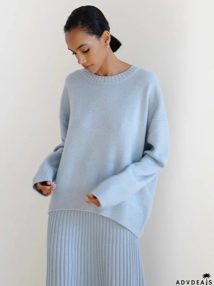 Vintage Casual Cozy Stylish Autumnal Streetwear Warm Long Sleeve Sweater