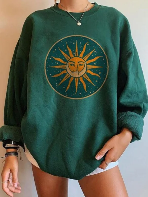 Sun print sweatshirt