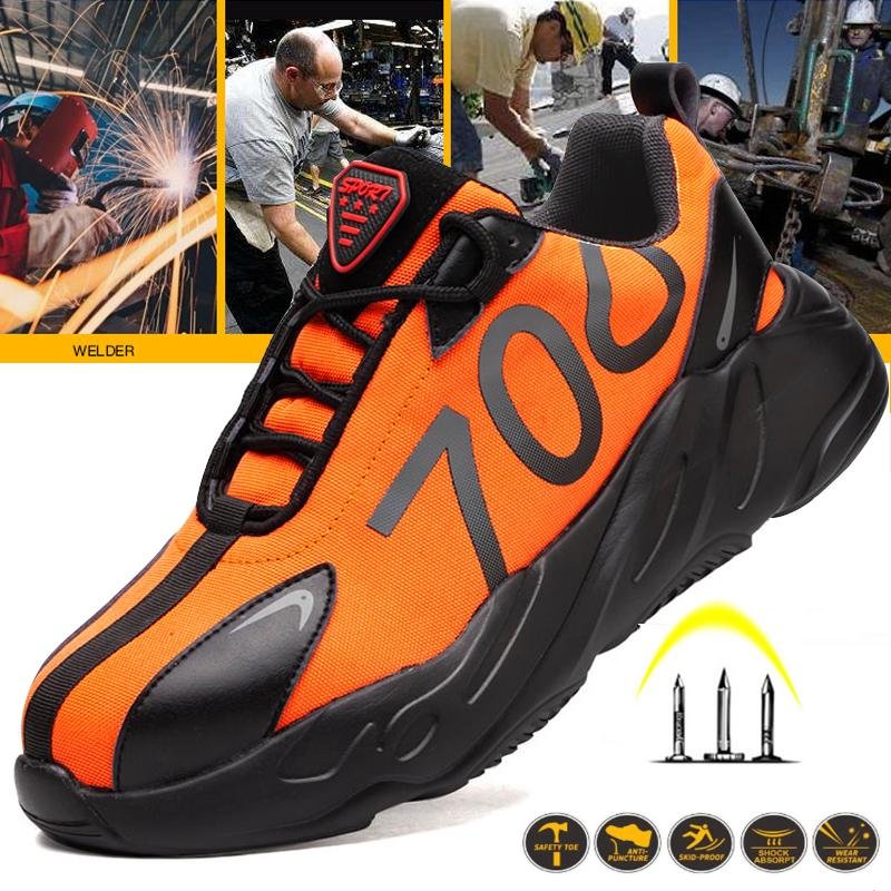 Indestructible Men Safety Steel Toe Work Sneakers