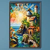 (40*60cm)Seaside House - Full Round Drill Diamond Painting