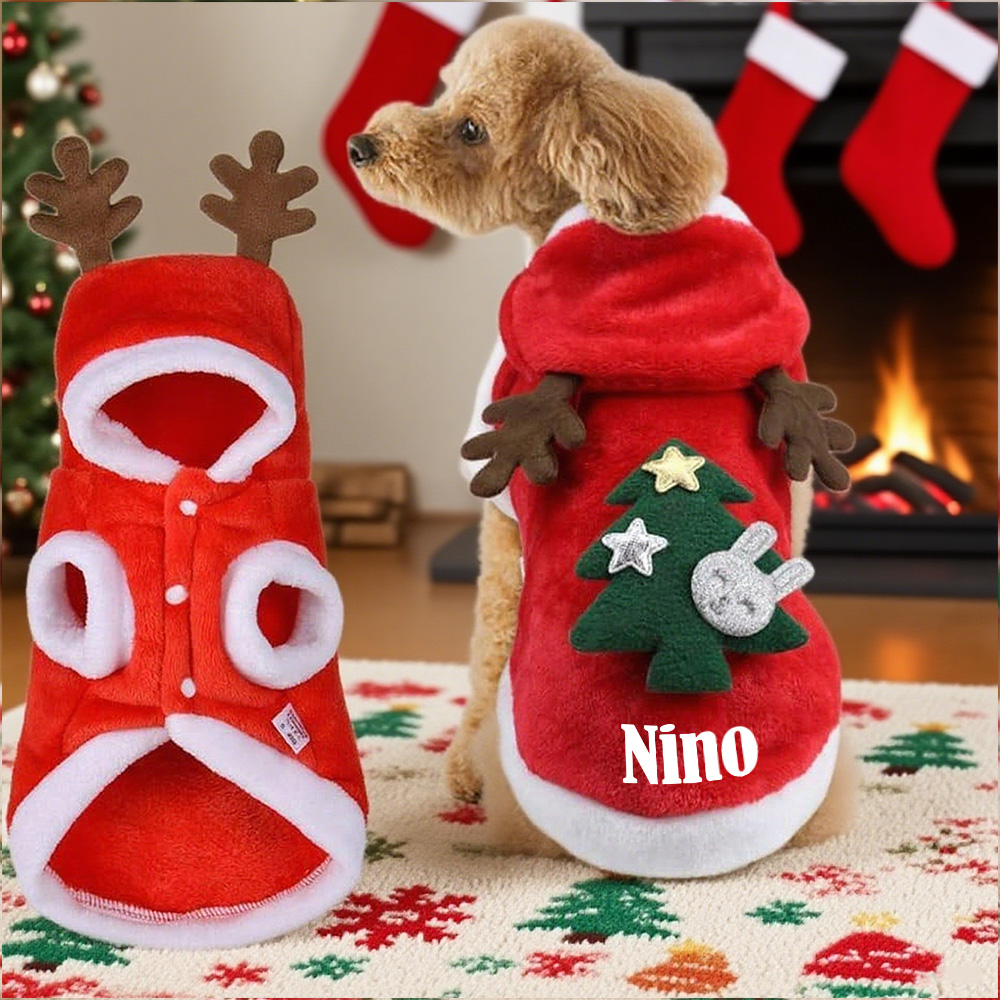 Personalized Pet Name Christmas Outfits Costume Christmas Costume for Dog Christmas Gift for Small Medium Large Christmas Pet Apparel