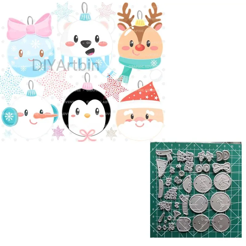 5pcs Gingerbread Cutting Dies Stencil Craft for DIY Christmas Scrapbooking Cut Dies Embossing Paper Birthday