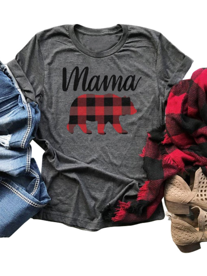 Printed Cotton-Blend Casual Crew Neck Shirts & Tops