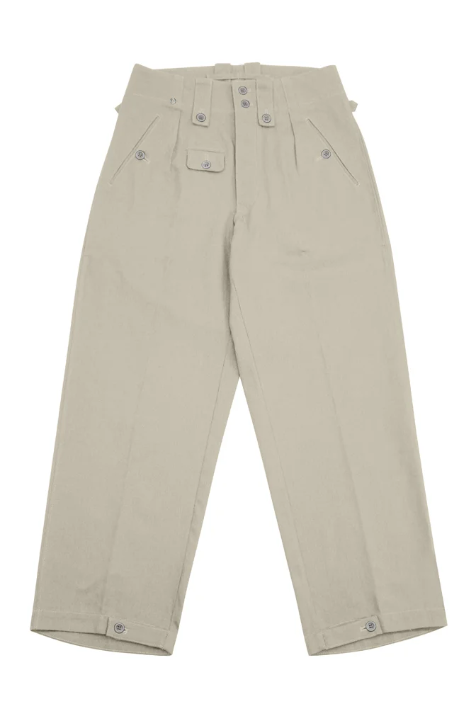   Wehrmacht/Elite M1943 Summer HBT Off-White Field Trousers German-Uniform