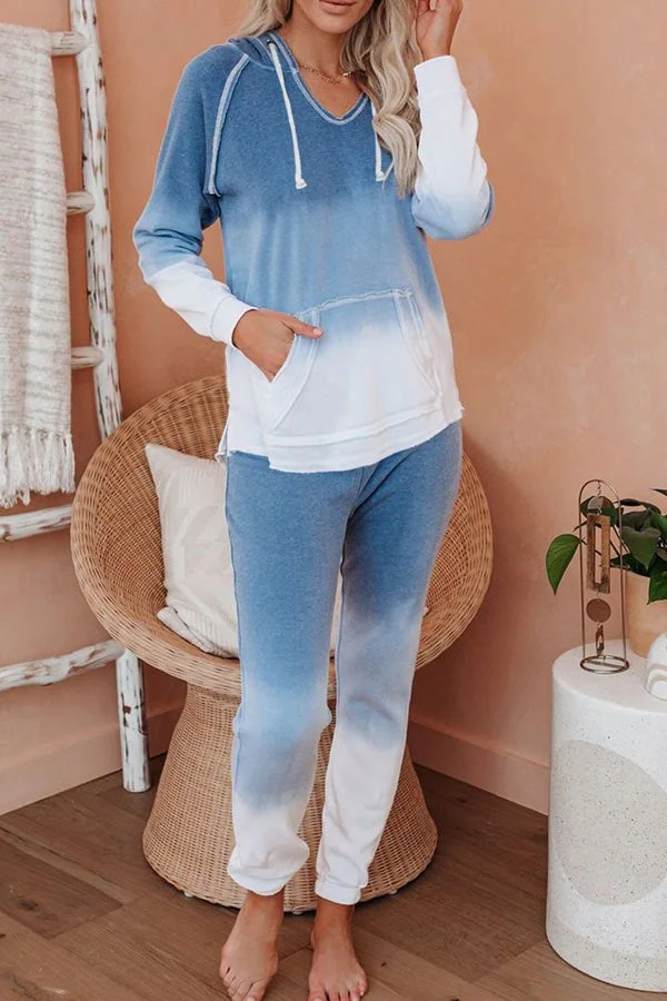 Casual Long Sleeve Trousers Home Set