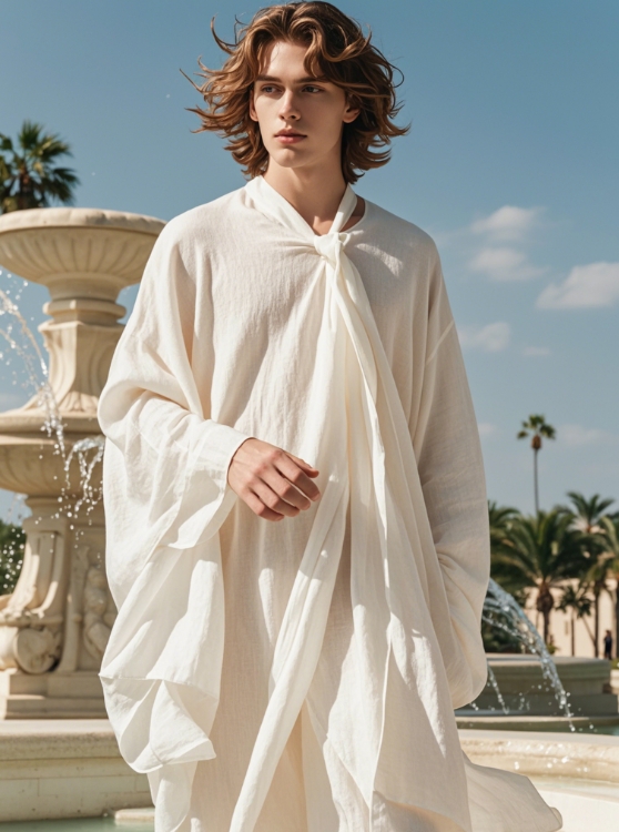 Cozy Men Linen Kaftan Long Caftan