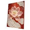 DIY Pearl Painting Lotus for Home Decor with Frame(30x40cm)