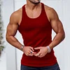 Men's Solid Color Fitness Sports Slim Knitted Vest by Inlyline