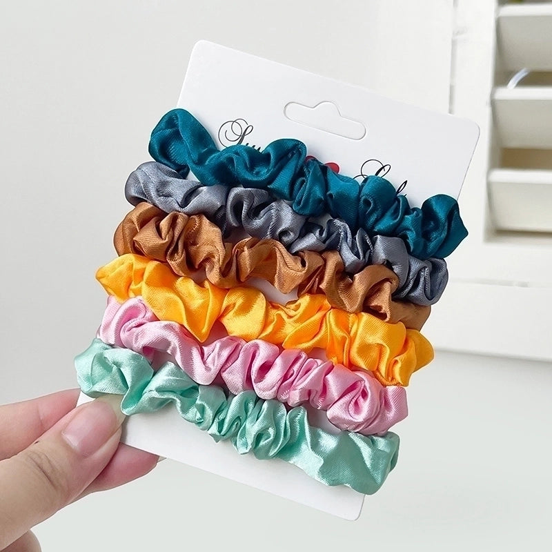 Women’s Basic Solid Color Satin Hair Tie