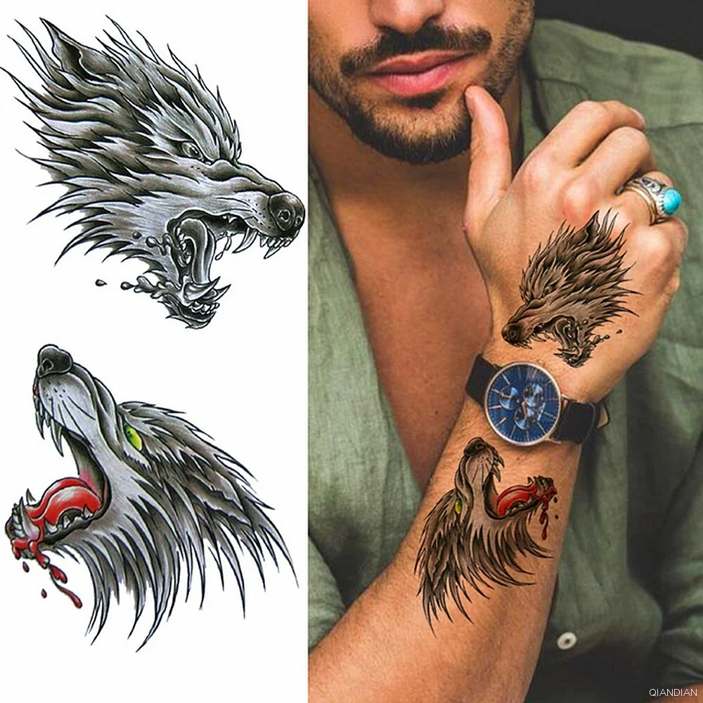 Black Alphabet Letter Temporary Tattoo Sticker Arm Sleeve Love Word Heart Lightning Fashion Fake Body Leg Finger Women Totem