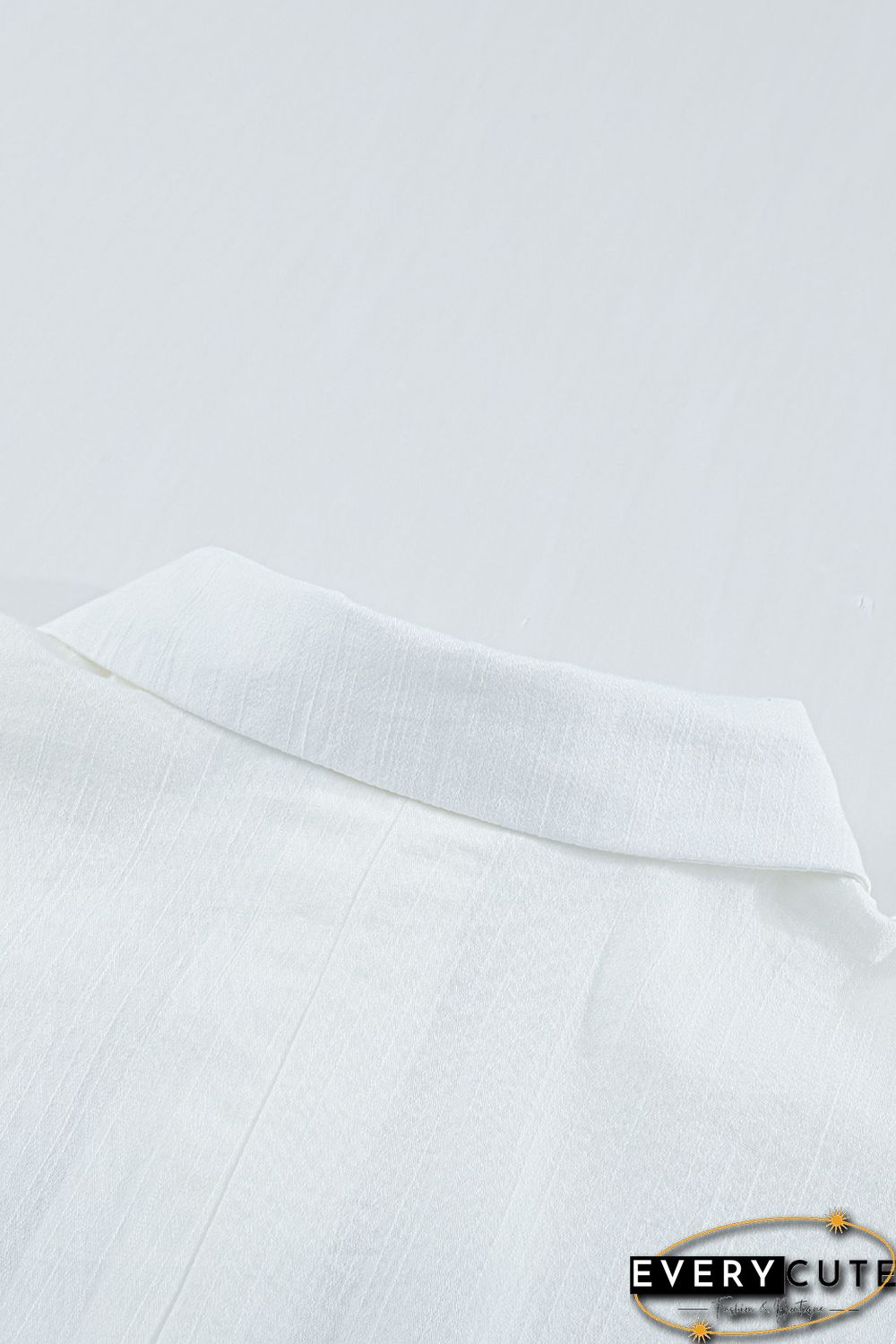 White Buttoned Long Sleeve Shirt with Pocket