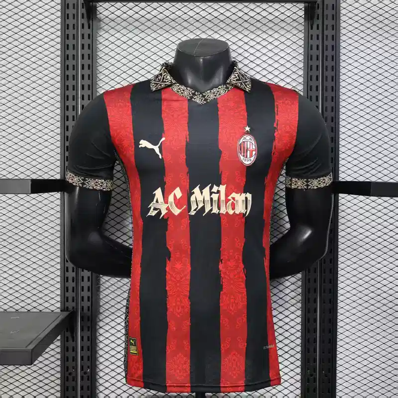 25/26 Player AC Milan Red Black Special Soccer Jersey