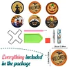 6pcs Halloween DIY Special Shape Diamond Painting Wooden Coasters