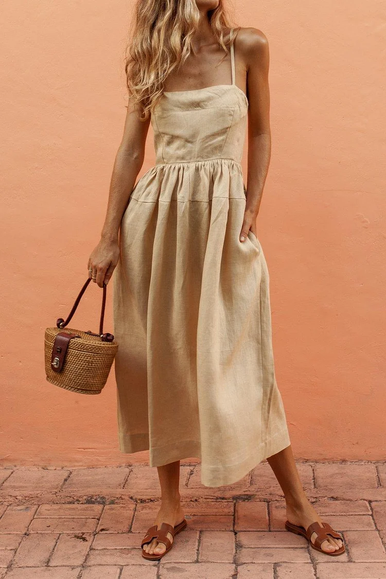 Hanging Strap Vest Maxi Dress