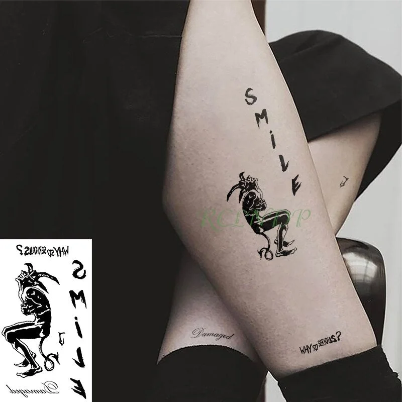 Waterproof Temporary Tattoo Sticker Roman numerals Number Tatoos Stickers Tatto Flash Tatoo Fake Arm Leg Tatouage for Women Men