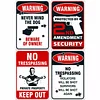 4pcs - Warning - Vintage Metal Signs(12*16Inch)