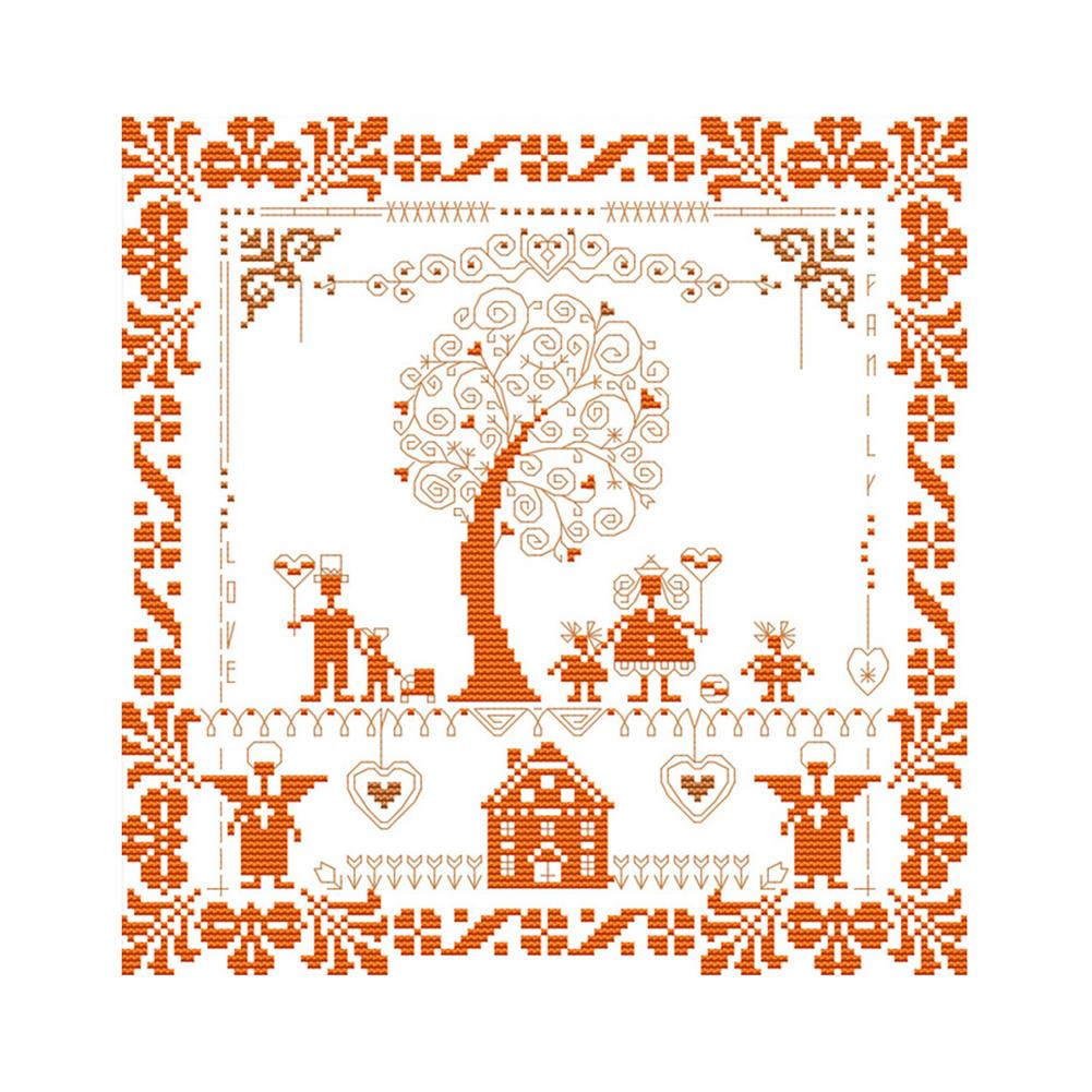 

Happiness Tree - 14CT Stamped Cross Stitch - 31*31cm, 501 Original