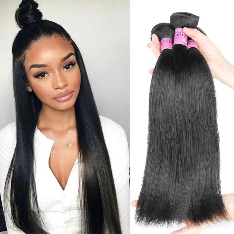 Premium Grade Brazilian Hair Weave Natural Straight Natural Color 1Pcs/lot 