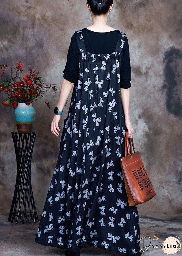 Plus Size Navy Print Pockets asymmetrical design Fall 2 Piece Outfit