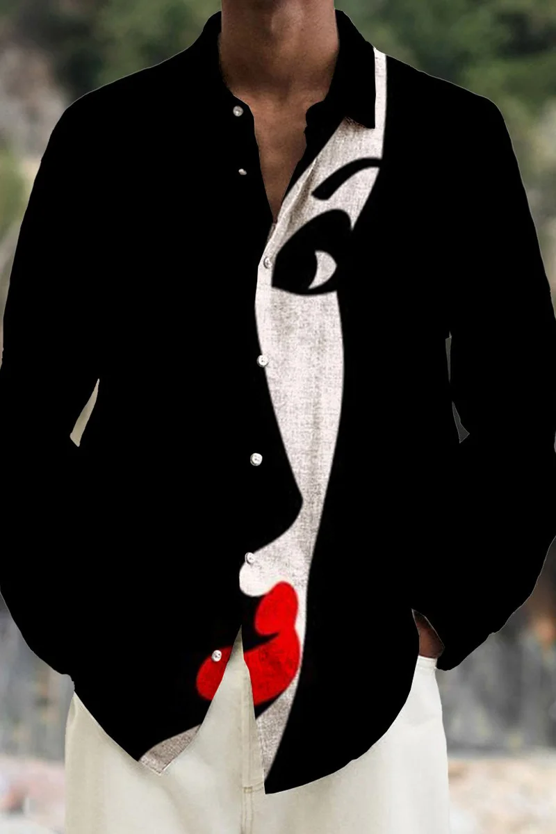 Men's Cotton&Linen Long-Sleeved Fashion Casual Shirt