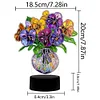 Acrylic Double Sided Butterfly Vase Diamond Painting LED Night Light Kit
