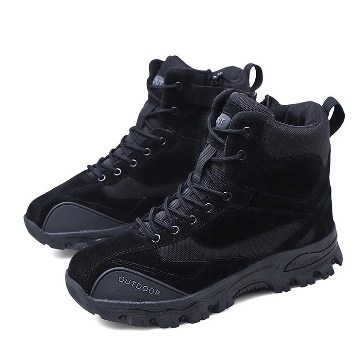 Men Army Winter Boots Leather Trekking Orthopedic Shoes Radinnoo.com