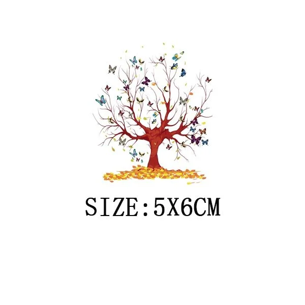 Beautiful Tree Thermal Stickers On T-shirt DIY Washable Iron On Transfer For Clothing Pretty Design On Woman Clothes Patch Decor