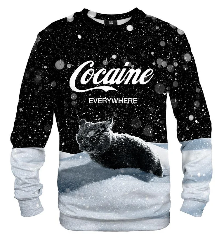 Let It Snow Black And White Sweatshirt