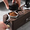 Coffee Tamper Base Set Wood Grain Coffee Machine Tamper Hammer Powder Distributor 51/58mm