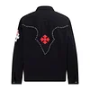 Chrome Hearts Multi Cross Studded Denim Jacket - Black Gothic Streetwear Coat H49