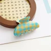 Colorful Chessboard Hair Clip Claw