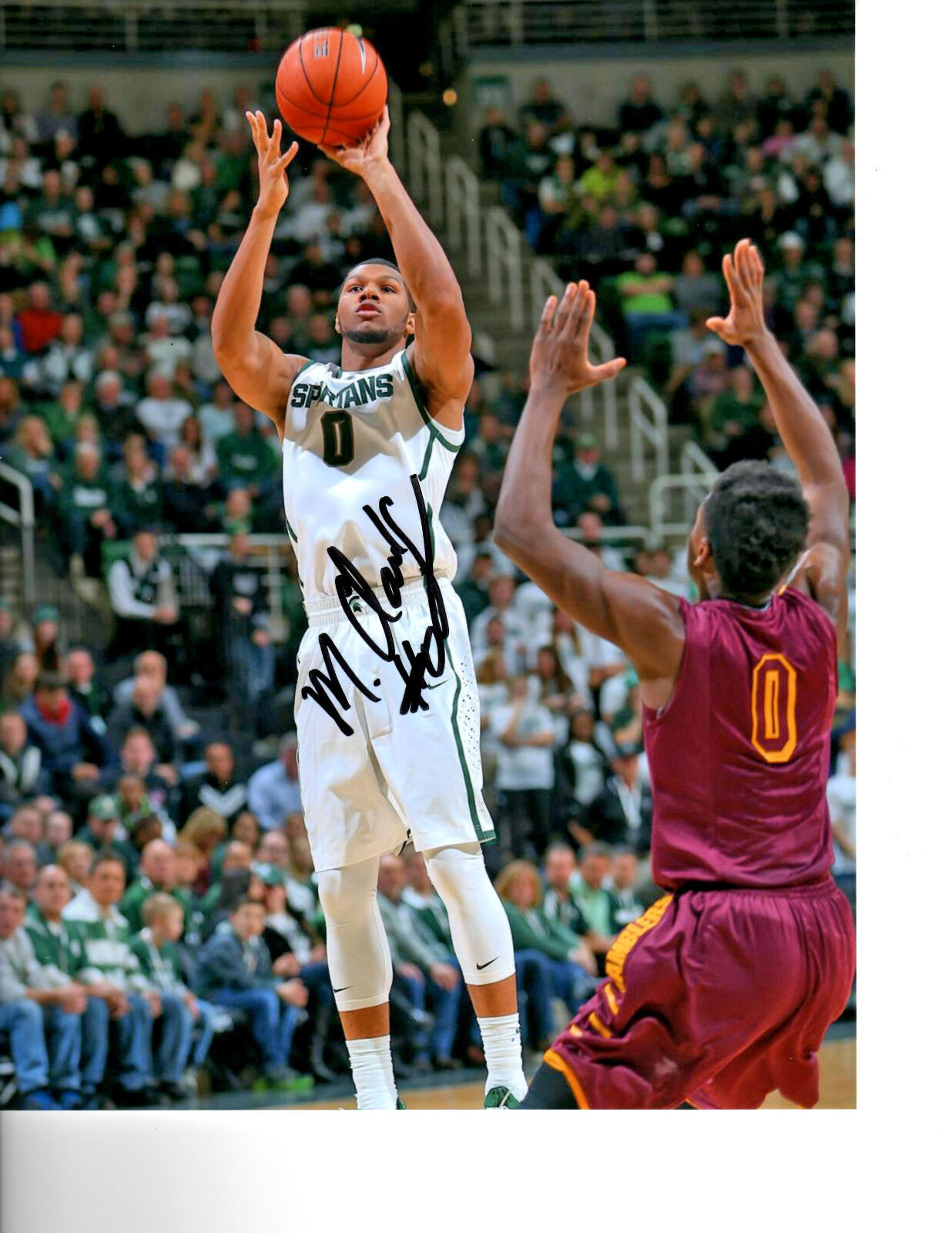 Marvin Clark Jr. Michigan State Spartans hand autographed signed 8x10 Final Four