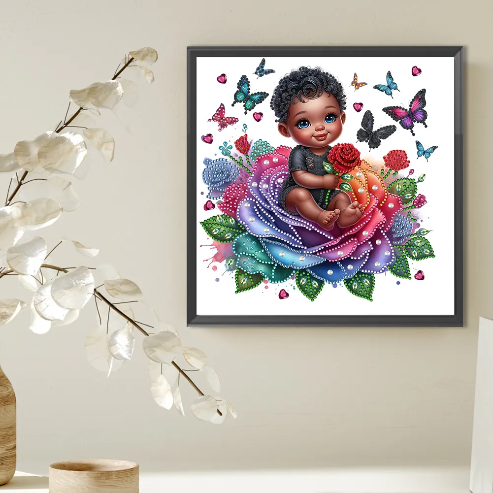 Diamond Painting - Partial Special Shaped Drill - Rose Child(Canvas|30*30cm)