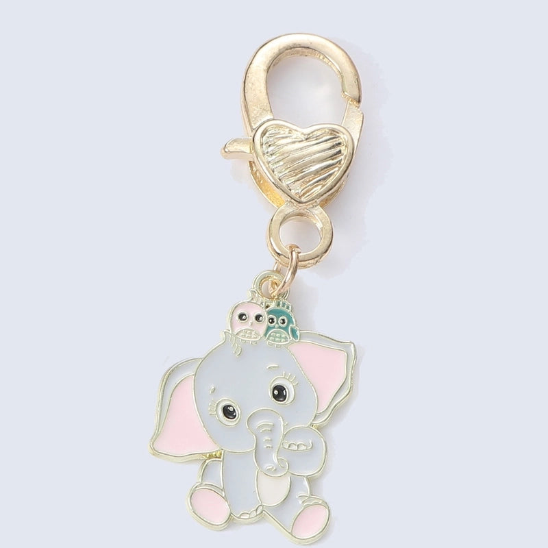 Cute Minimalist Elephant Metal Unisex Keychain