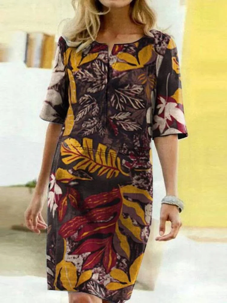 2022 Summer Floral Printed Bohemian Sundress ZANZEA Vintage Cotton Linen Party Short Dress Women Casual Short Sleeve Vestidos 7