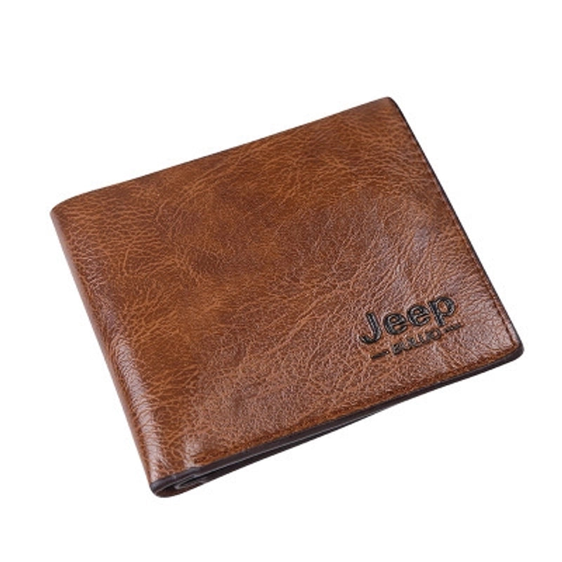 Men’s Solid Color Pu Leather Flip Cover Coin Purse